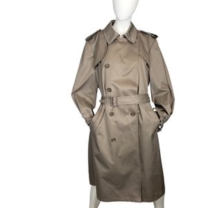 Beige Double Breasted Trench Coat 42